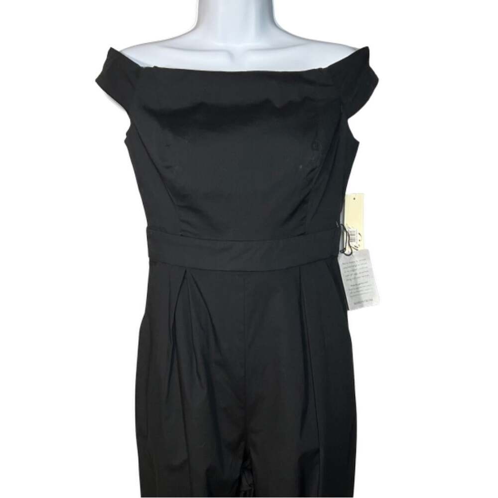 Eliza J Off The Shoulder Crop Jumpsuit In Black, 2, NWT